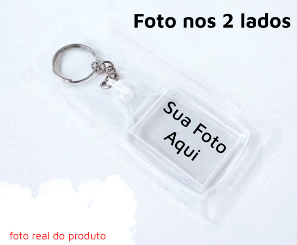 Chaveiro Personalizado com 2 Fotos - Imagem 2