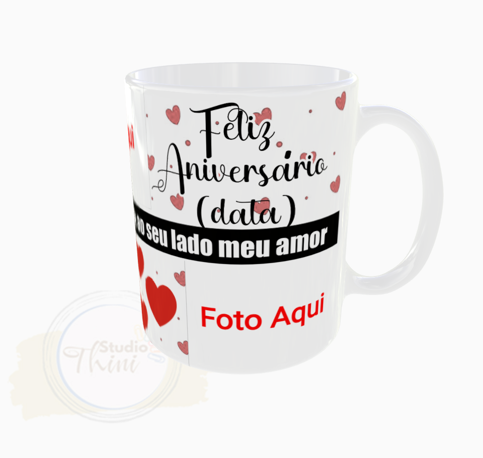 Caneca Aniversário com Foto (3 Fotos) - Imagem 2