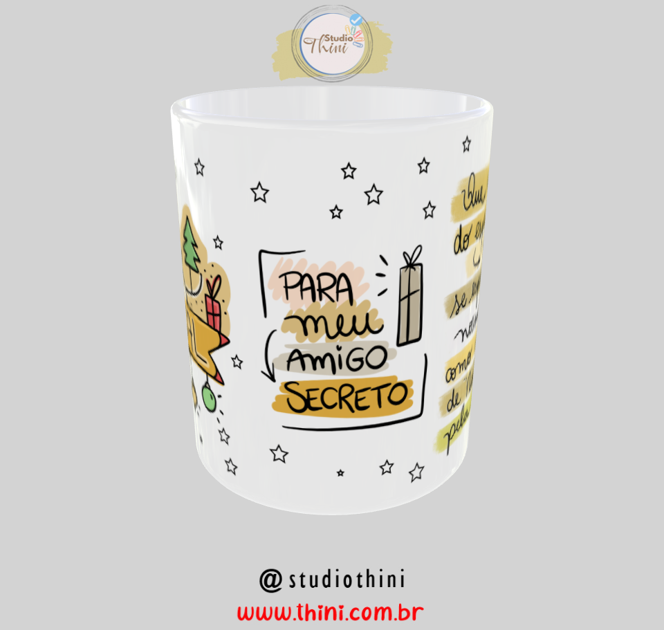 Caneca Natal Amigo Secreto - Imagem 2